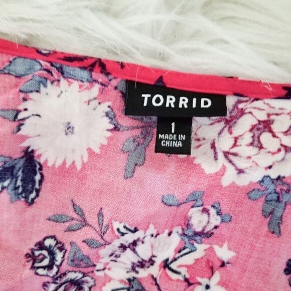 Torrid summer dress floral elastic waist - Picture 6 of 8